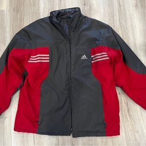 Adidas Men's Black and Red Performance Jacket